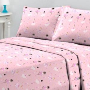 *SALE*  Sanders Microfiber 4 Pc. Sheet Set, Full Pink Ballerina 0141